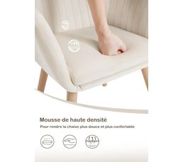 2x Chaises De Salle à Manger En Velours-Chaise Pour Cuisine-Salon/Café-Pieds En Bois Massif-Crème